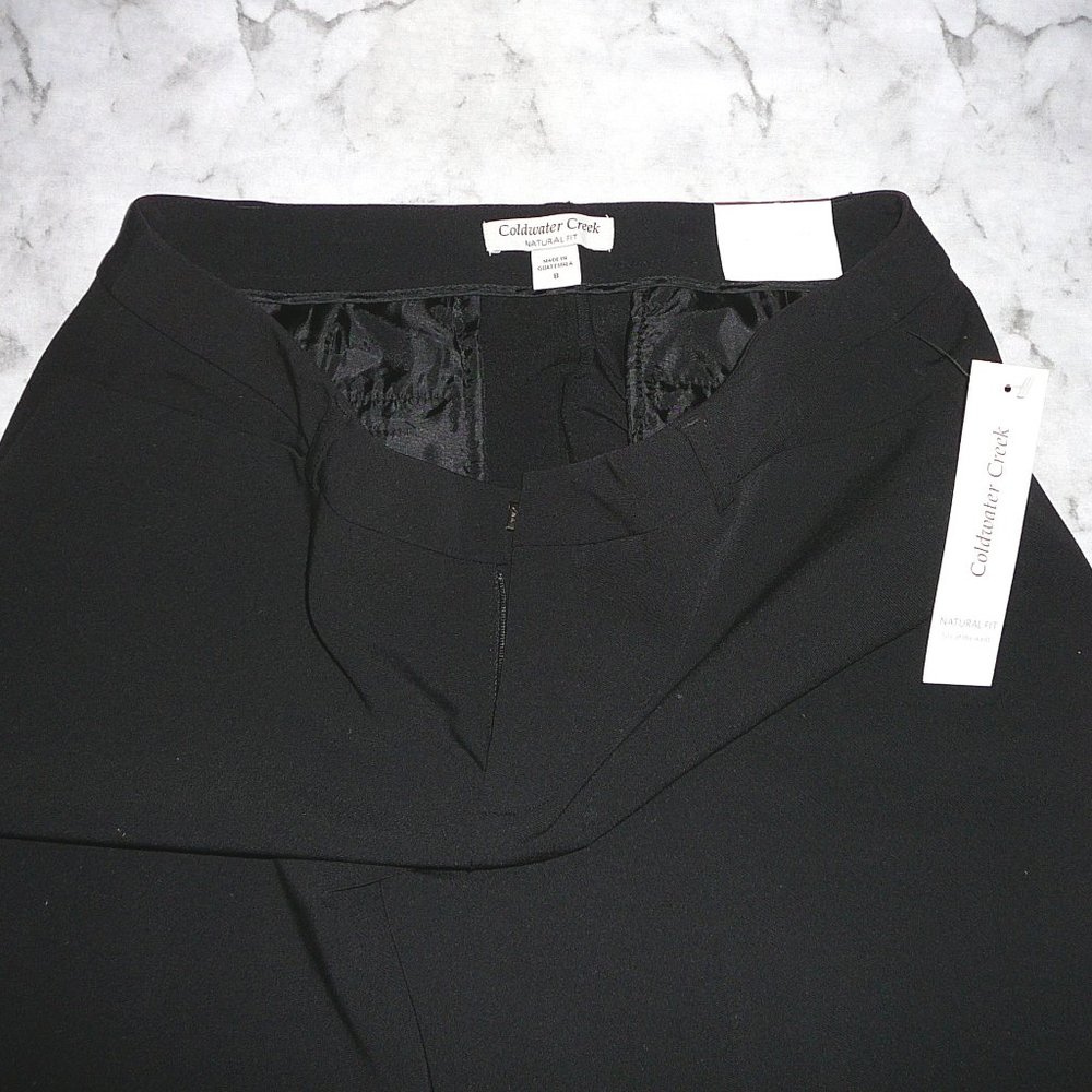 NWT Coldwater Creek Black Boot Cut Trouser Pants 8 - Picture 3 of 8